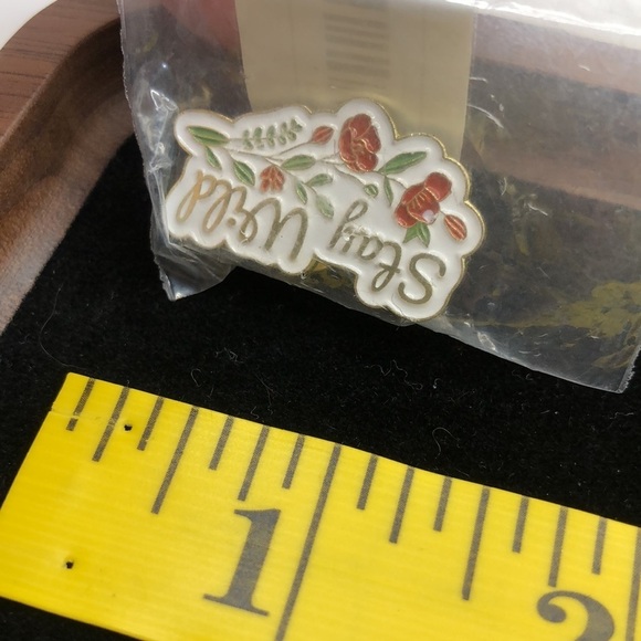 3/$25 “Stay Wild” Pin with Flowers - Picture 4 of 5